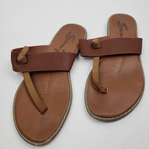 Seven Tan Leather Sandals